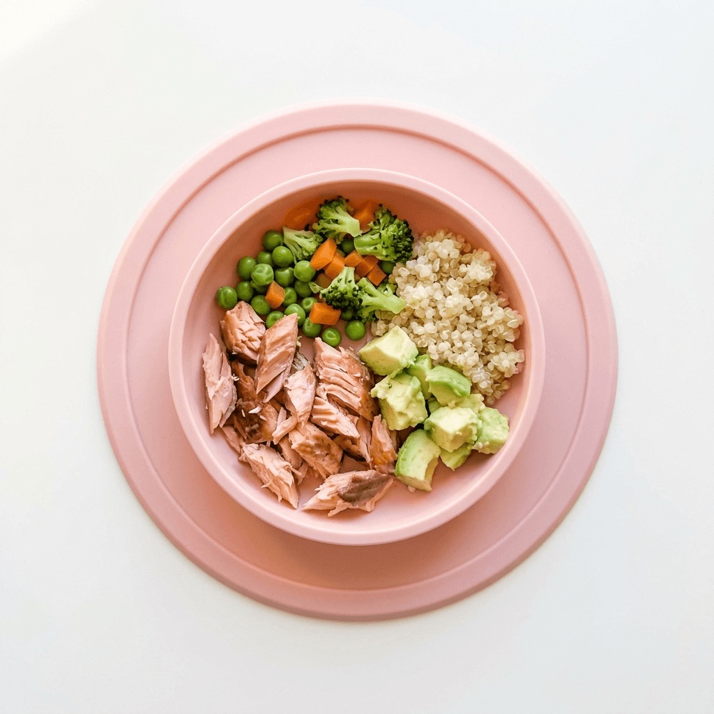 Air fryer salmon and avocado bowl